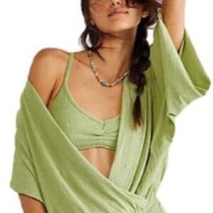 Free People Beach Kauai Bralette Top Green